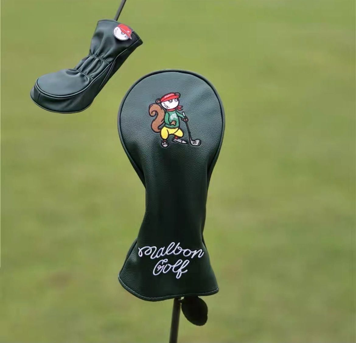 【新製品大人気4点セット】 リスMalbon Golfマルボンクラブカバー濃い緑 新製品大人気4点セット】リスMalbon Golfマルボンゴルフクラブ