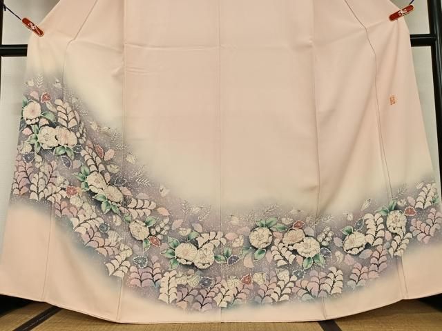 平和屋着物○越後十日町の一流染匠 桐屋・翠山工房 訪問着 絞り 辻が花  