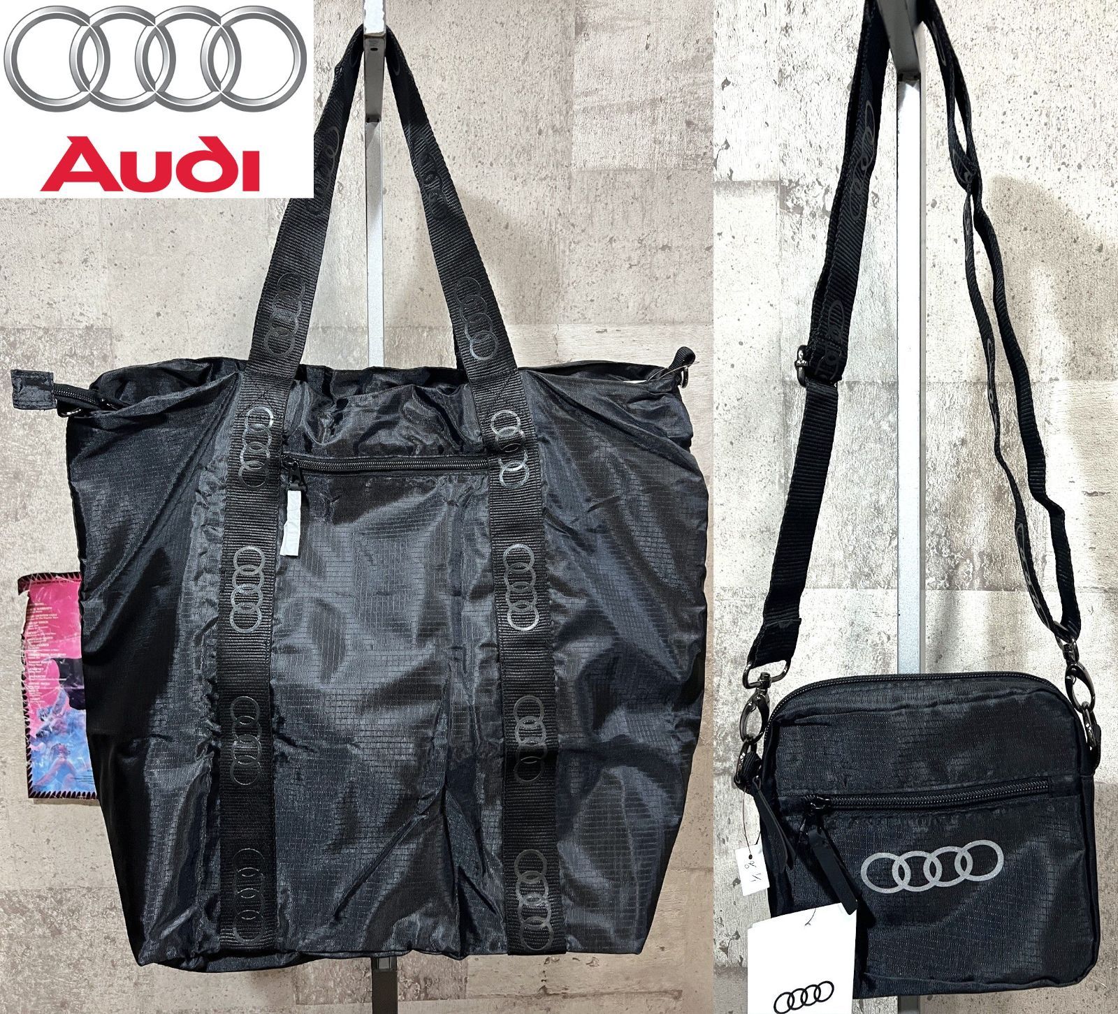 未使用 Audi アウディ Packable Bag パックブル トートバッグ ショルダーバッグ