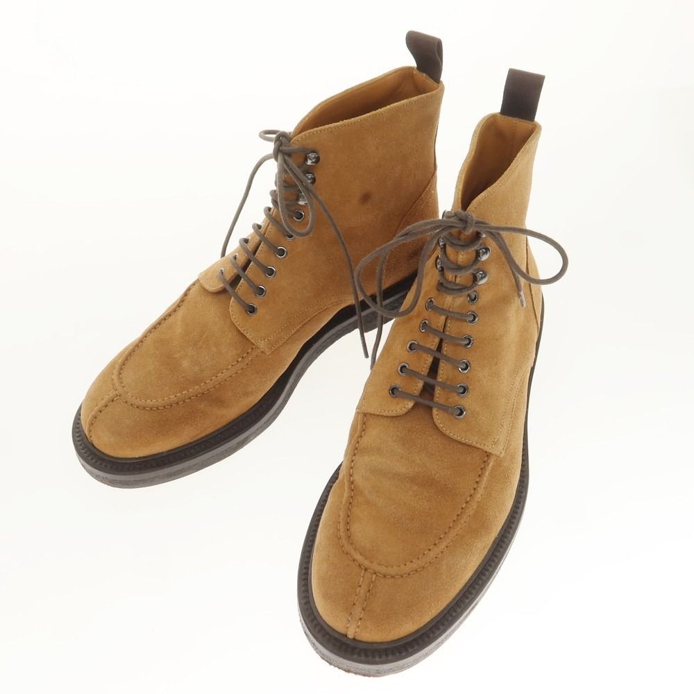 ミスターポーター Mr P. MR PORTER スエード Uチップタンカーブーツ ライトブラウン サイズ7 メンズ
