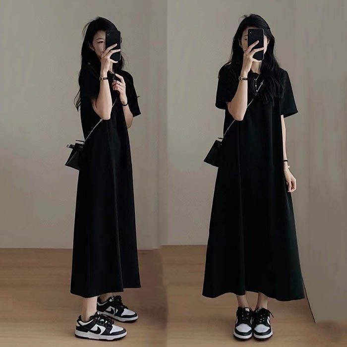 ワンピース レディース ロングワンピース 半袖 tシャツ
