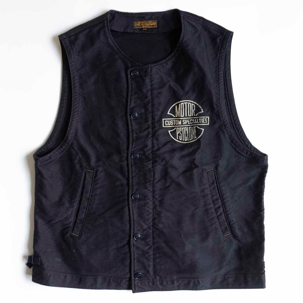 サイズ44 WHEELERS UNION SPECIAL OVERALLS MOTOR PSYCLONE GARAGE DECK WORKER VEST ベスト フリーホイーラーズ 25050465