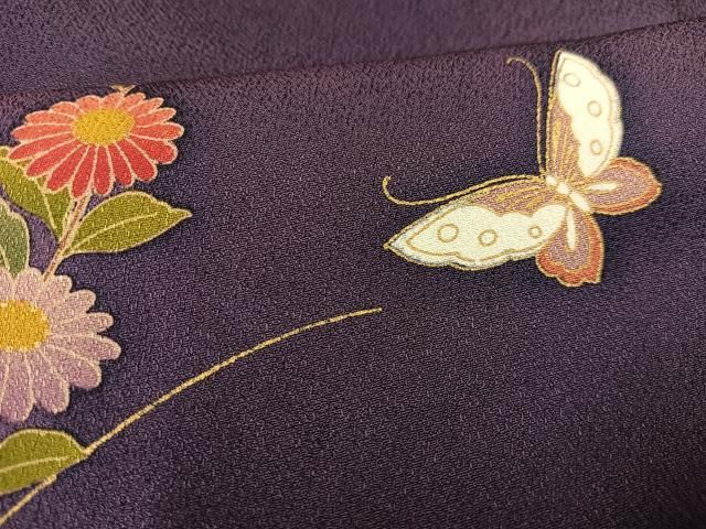 平和屋着物■訪問着　扇面鳳凰花唐草文　暈し染め　金彩　正絹　逸品　CAAO9441yk