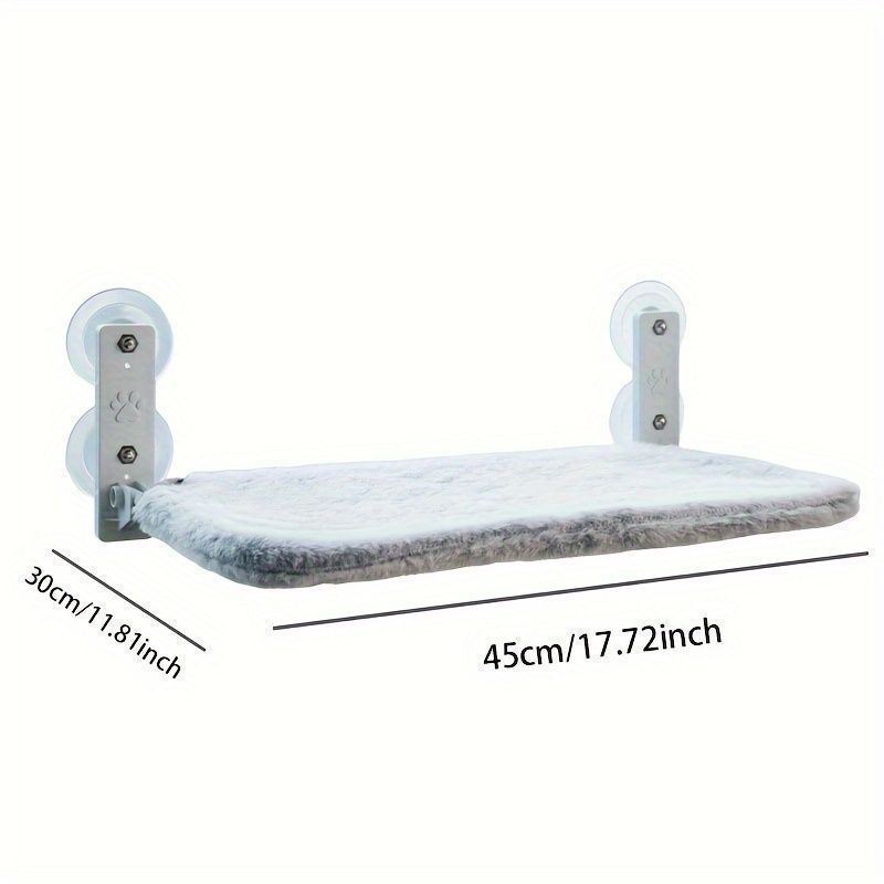 1pc 窓ハンモック 猫用 内側 猫窓ペンチコードレス折りたたみ猫 窓フレームとリバーシブルカバー付きハンモックベッド 屋内猫用窓休憩シート