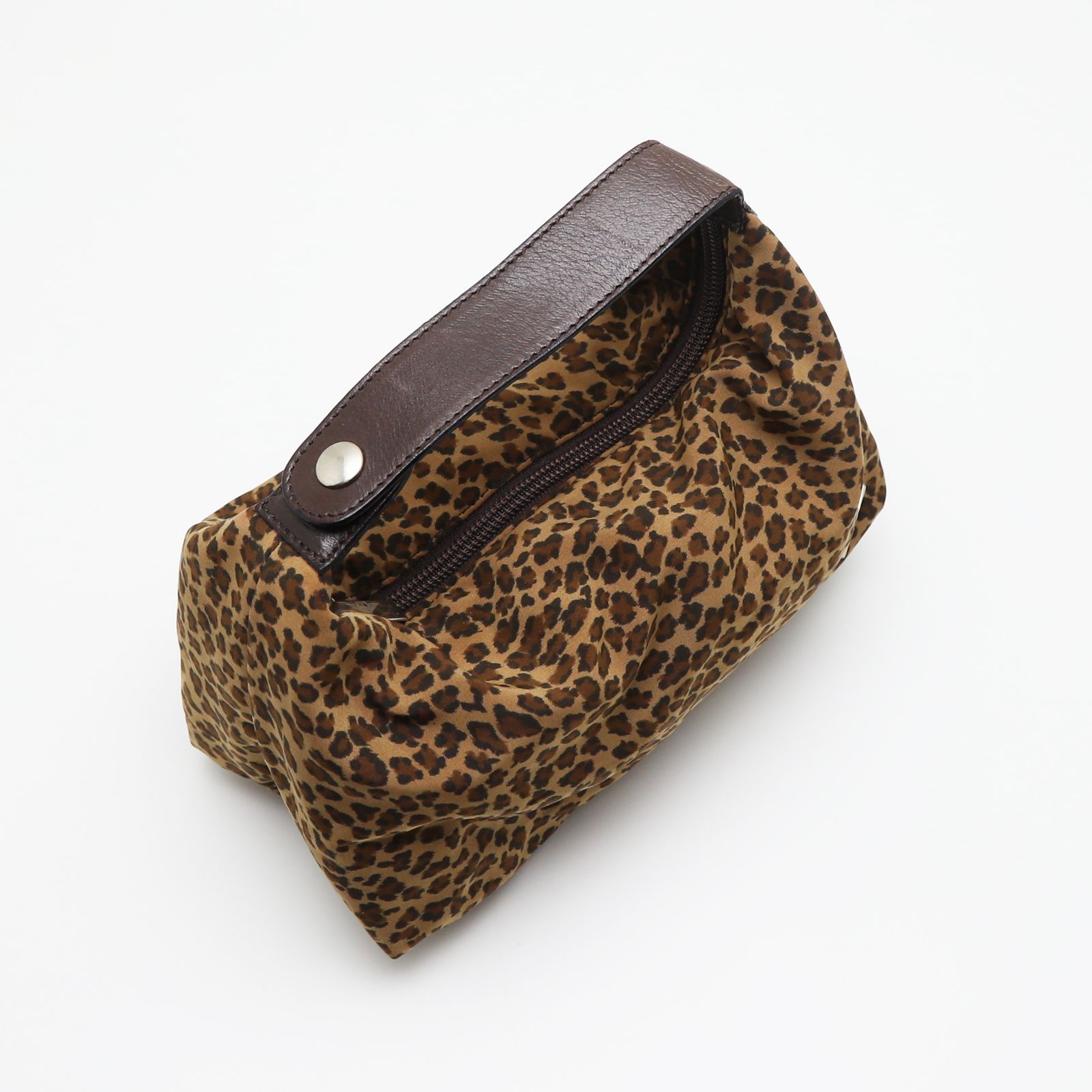 ボッテガ ヴェネタ レオパード 豹柄 ミニ リストレット ポーチ ブラウン