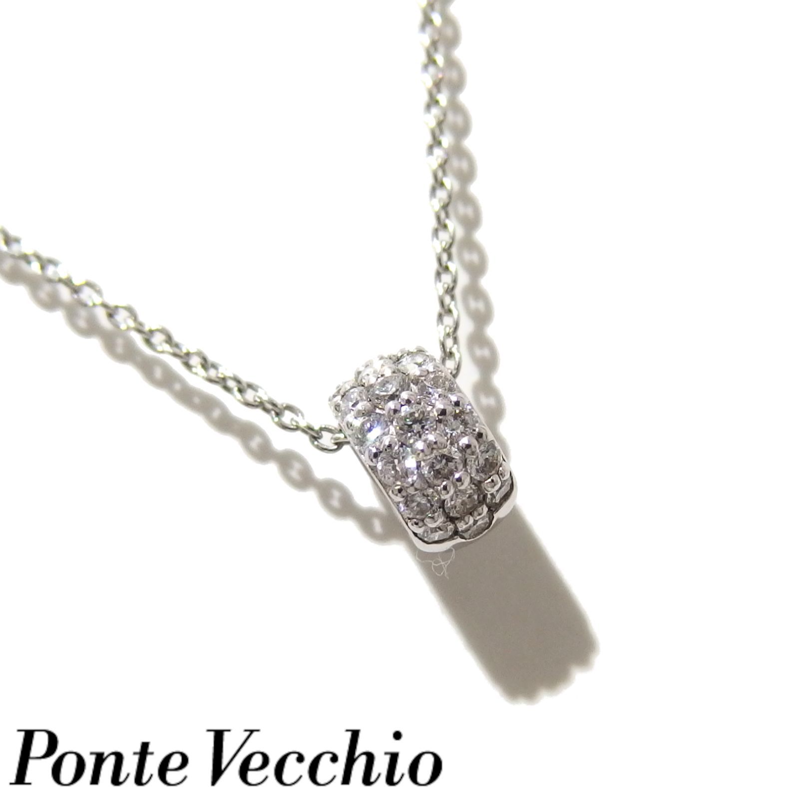 美品☆Ponte Vecchio ROTONDO ダイヤモンド ネックレス S K18WG