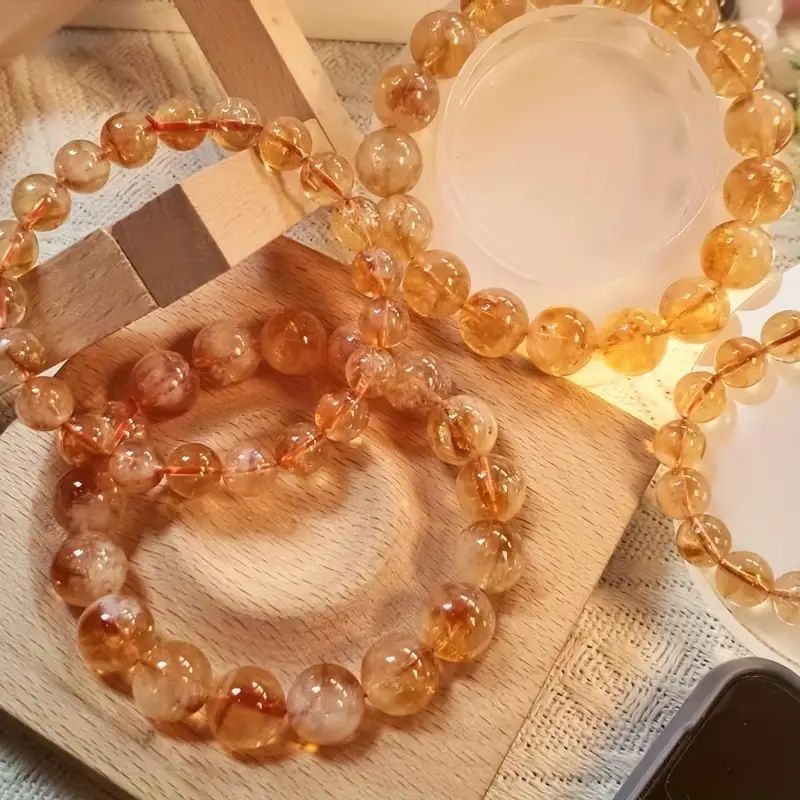 本物 金運UP！パワーストーンブレスレット ルチルクォーツ レッド