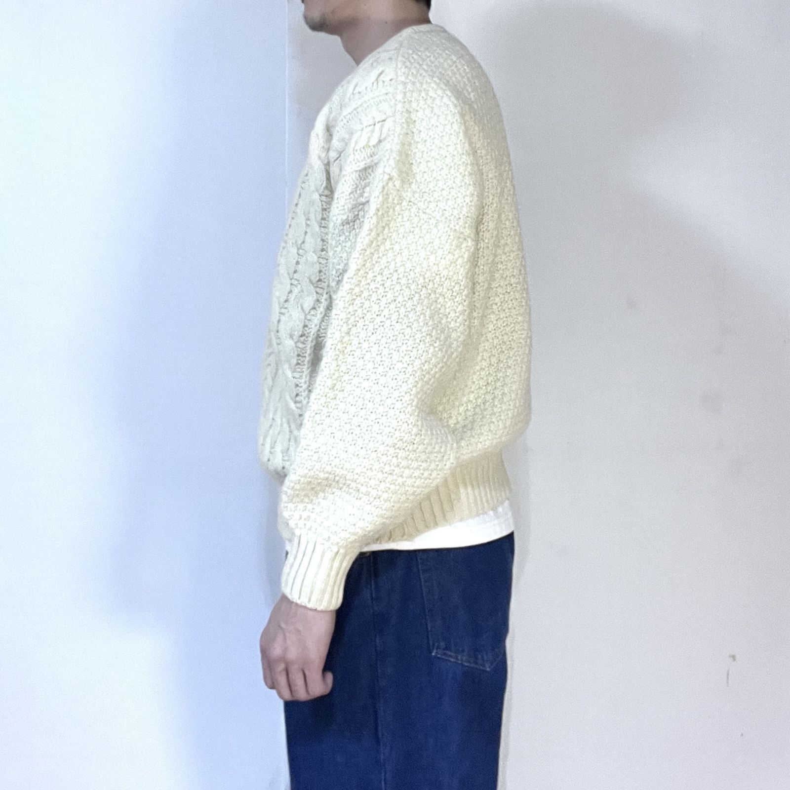 イギリス製 UK ヴィンテージ TRADITIONS PURE NEW WOOL 100% アラン