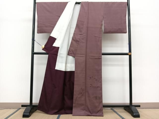 平和屋着物○能州紬 絲藝苑 上島洋山 色留訪問着 ホトトギス ますいわ  