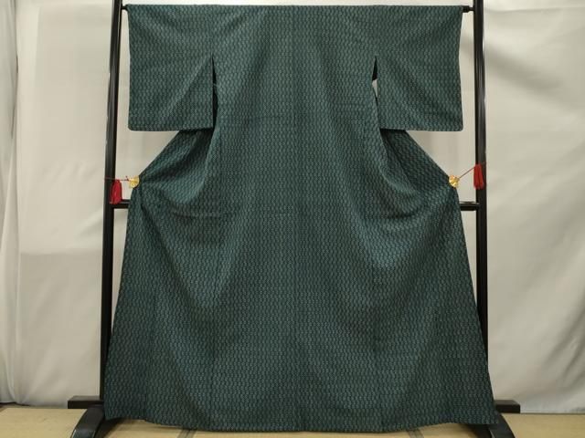 平和屋着物○本塩沢 やまだ織 百柄 正絹 逸品 AAAZ0192zg