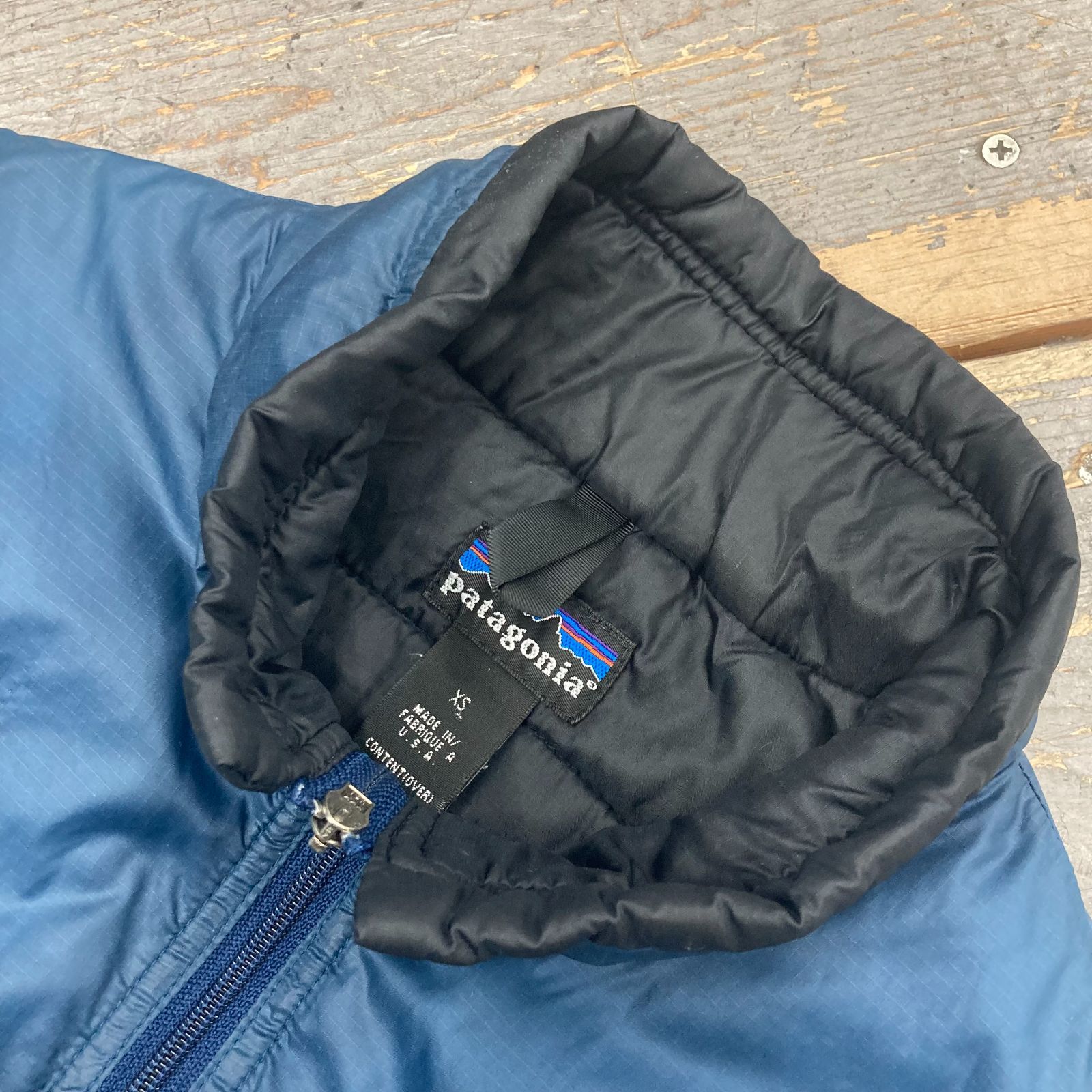90s Patagonia Puffballvest パフボールベストUSA M patagonia puffball vest 90s USA製 ネイビー M