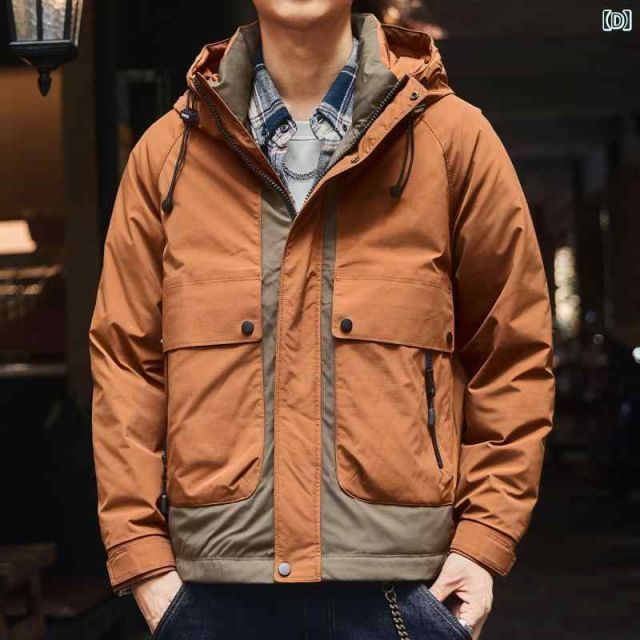  2 XL 秋冬 コーデ メンズ 服 シンプル ファッション オシャレ 大人 かっこいい 大きいサイズ ストリート 紳士服 ダウンジャケット ダックダウン 厚手 フード付き アウター アメリカン スタイル その他 パンツ