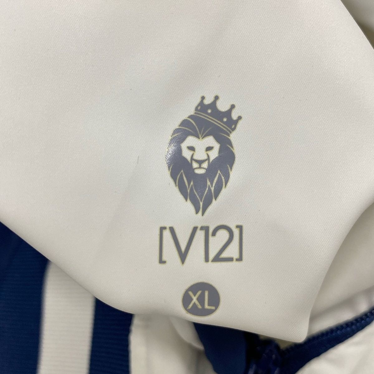 V12(ヴィトゥエルヴ) ブルゾン サイズXL メンズ - ネイビー×ブルー