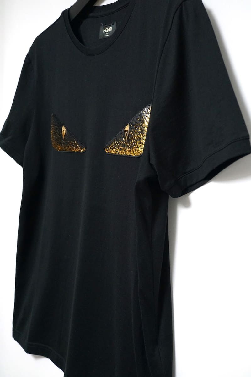 FENDI フェンディ モンスタースパンコール Tシャツ ブラック Size S