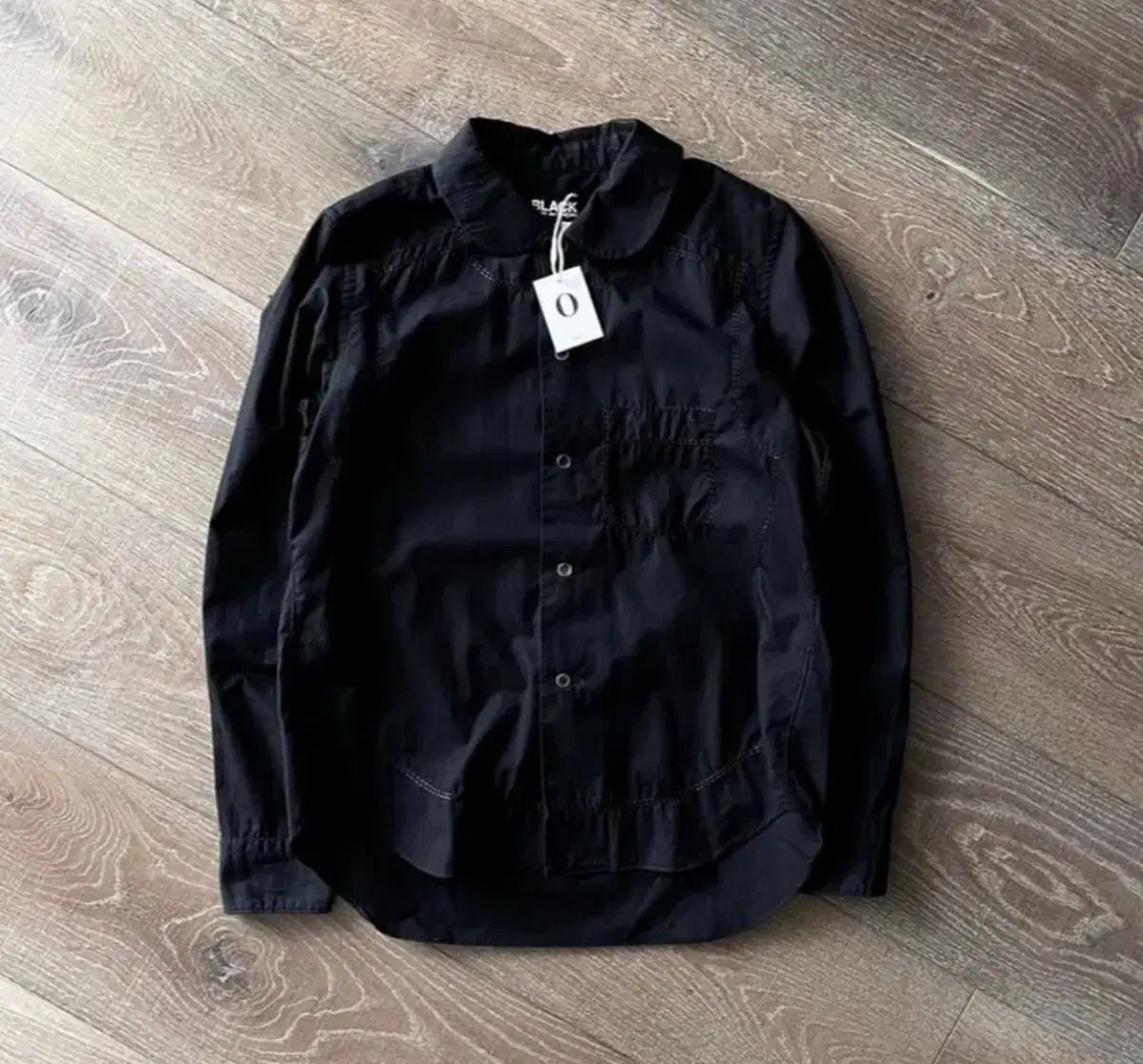 COMME des GARCONS コム デ ギャルソン 黒 ステッチ ブラウス XS