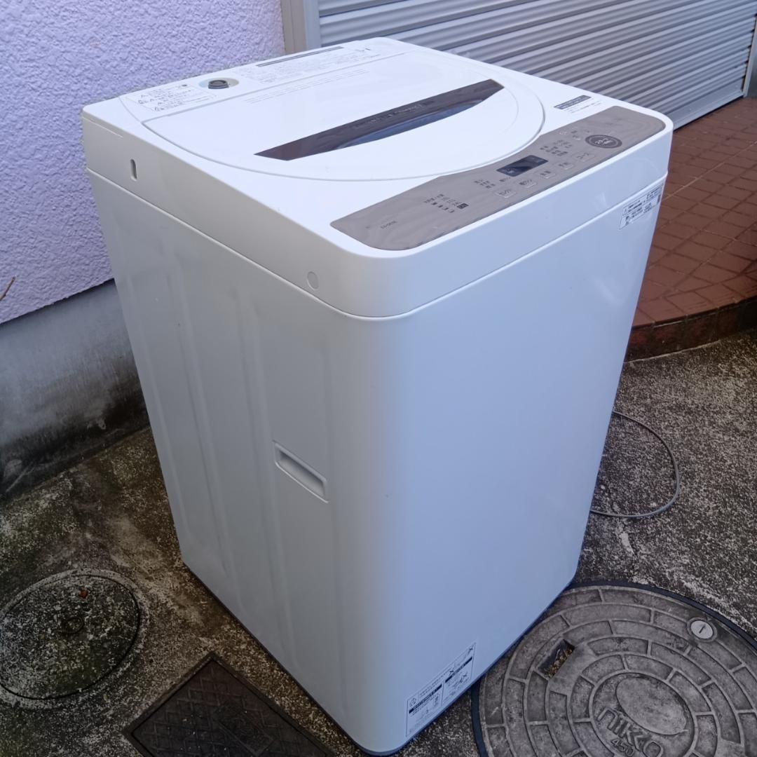 SHARP シャープ 全自動洗濯機 6.0kg ES-GE6E-T 2021年製