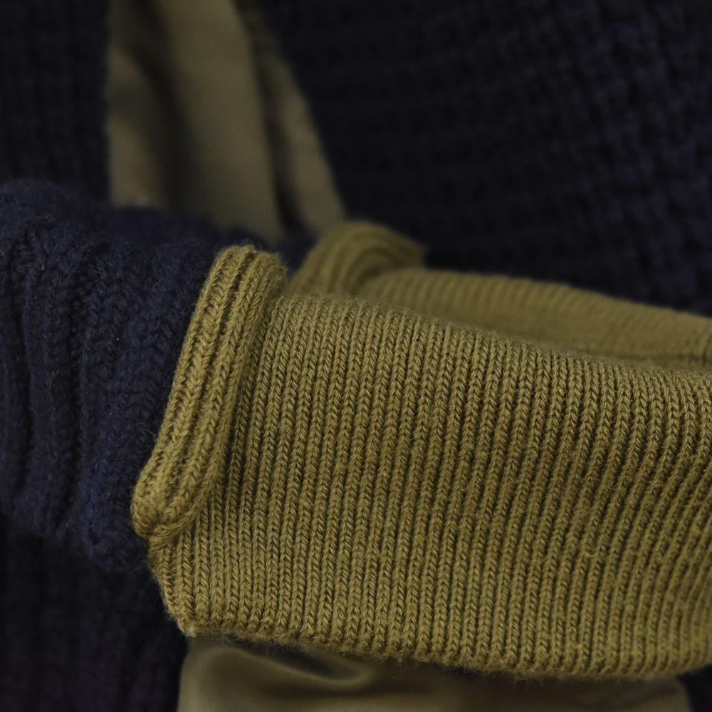 Sacai (サカイ) 20SS NYLON TWILL KNIT BLOUSON ドッキングデザイン 