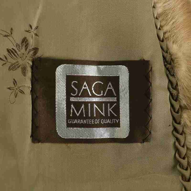 美品 SAGA MINK 裏地総柄 ファーコート 銀サガ ブラウン other - PARION SAGA MINK 銀サガ ファーコート ミドル 毛皮 11