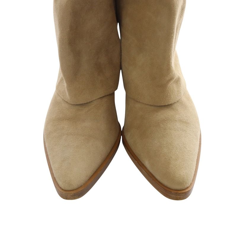 ブレンタ ミディアムブーツミドル スエード ポインテッドトゥ 37 べ  