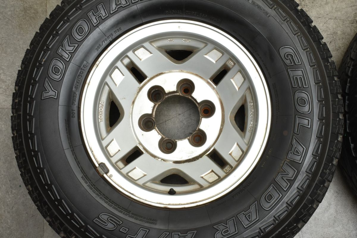 トヨタ純正ホイール タイヤ付き 78プラド 130サーフ  265/70R15 7JJ+8 6穴 PCD139.7 トヨタ純正ホイール タイヤ付き 78プラド 130サーフ 265/70R15 7JJ+8 6