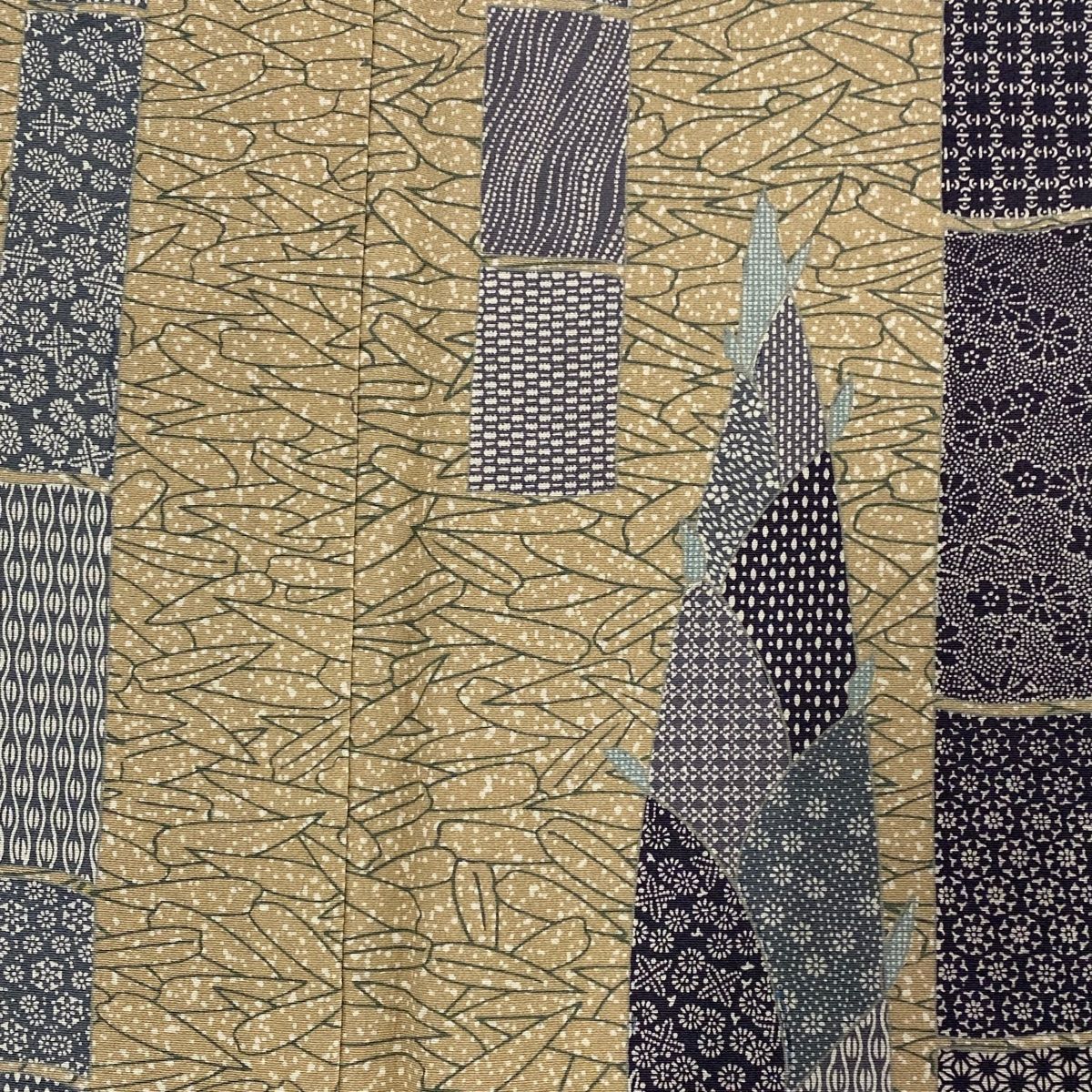 訪問着 身丈153cm 裄丈62.5cm S 袷 川村久太郎 落款 筍 小花 ベージュ