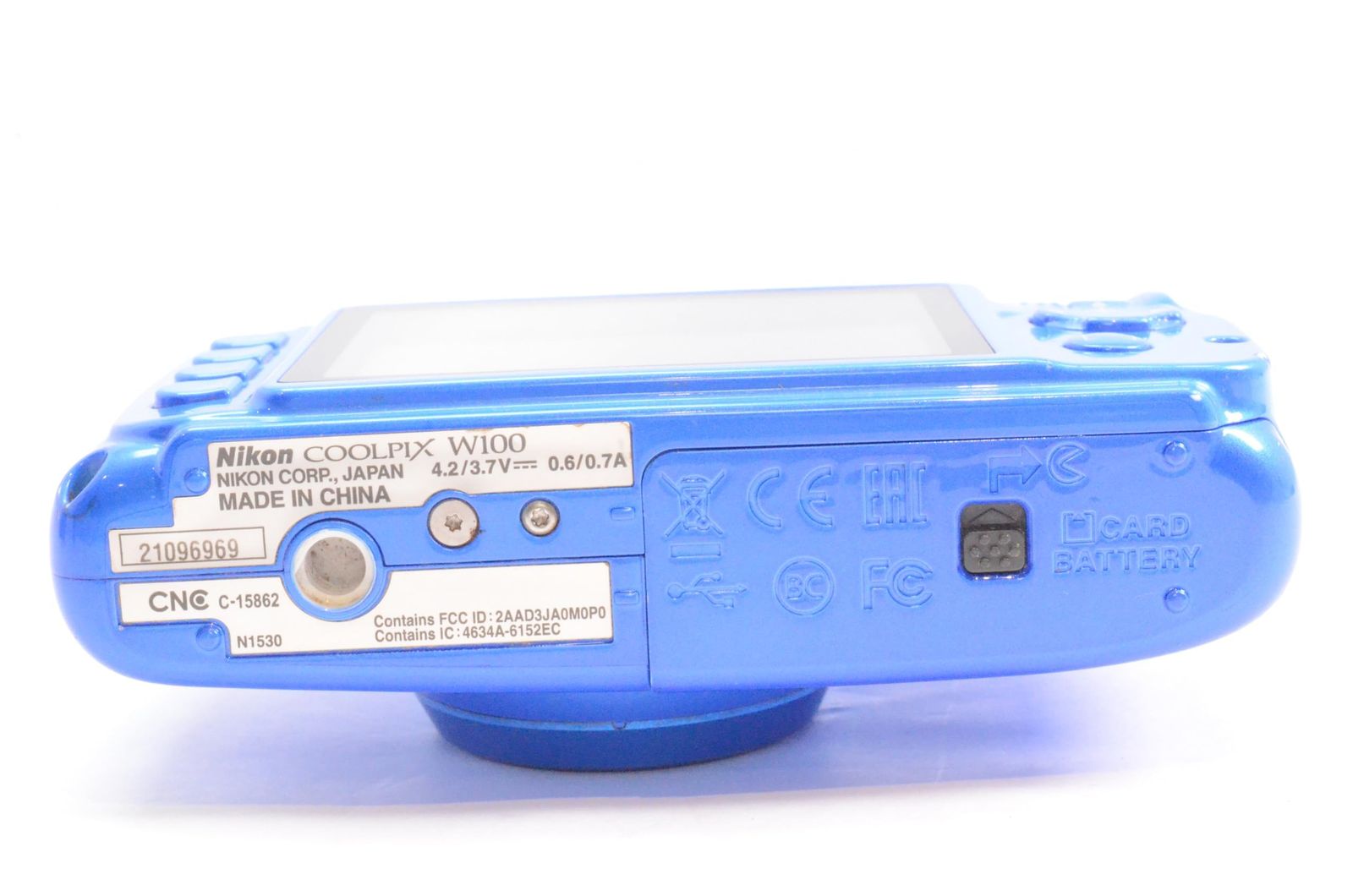 強固な 並品 Nikon ニコン COOLPIX W100 ブルー 防水デジタルカメラ