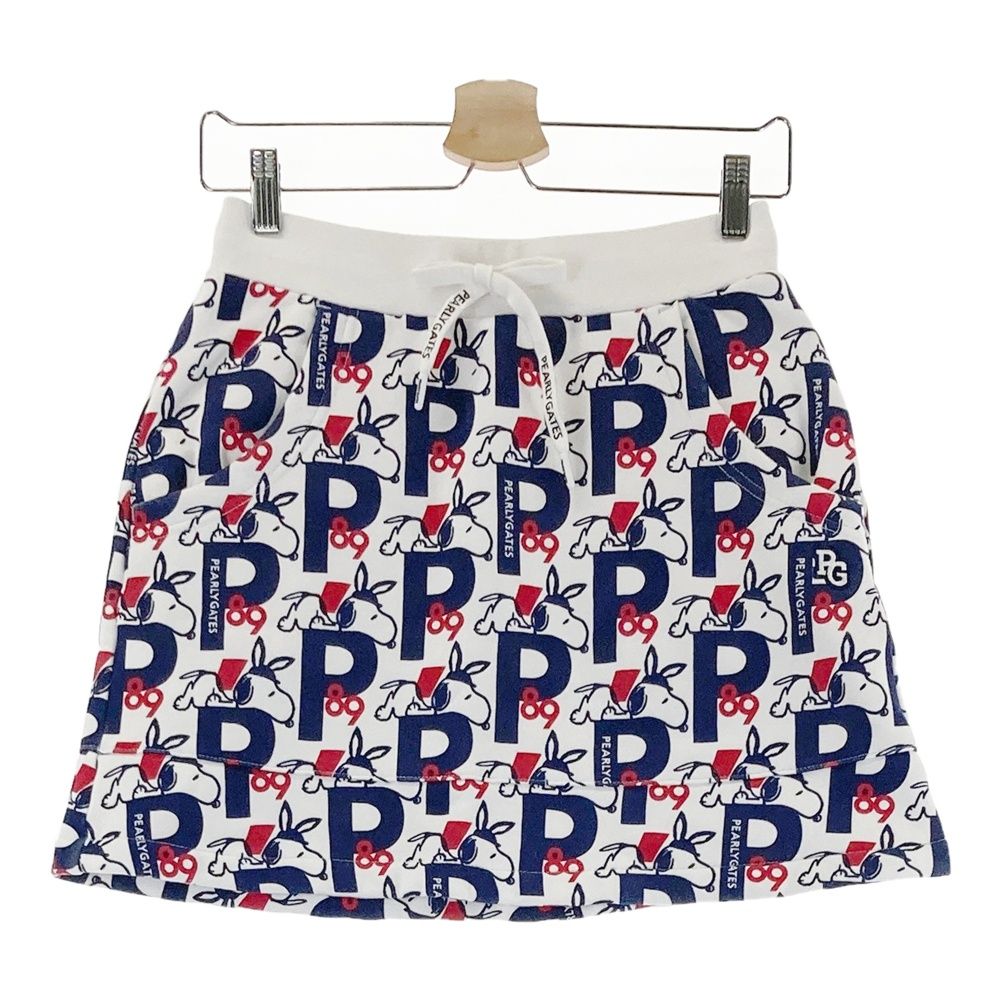 新品未使用　パーリーゲイツ　スヌーピー  スカート　裏起毛 サイズ：0 PEARLY GATES パーリーゲイツ × PEANUTS 裏起毛