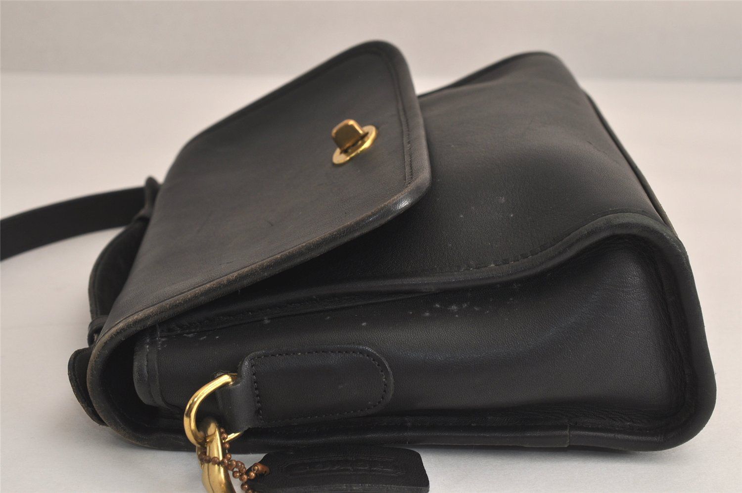 Vintage 【COACH】 レザー 2wayショルダーバッグ 黒 COACH ブラック