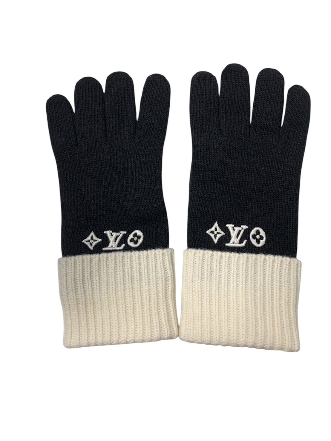 ♪2506 LOUIS VUITTON ルイヴィトン 手袋 グローブLVヘッドライン M77929 ウール RN1213 Sサイズ