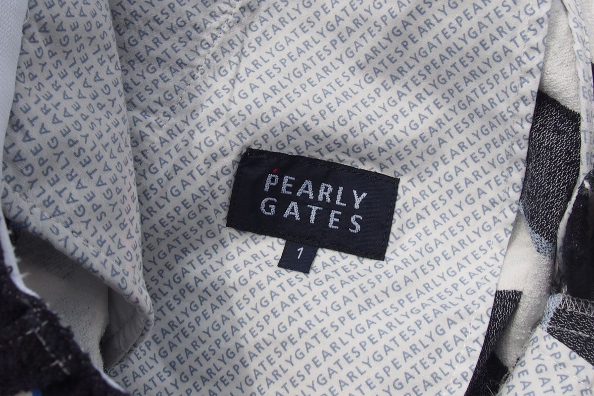 gates｜ヤシの木×ボーダー柄 パイルショートパンツ｜055-1232608｜レディースゴルフウェア｜1