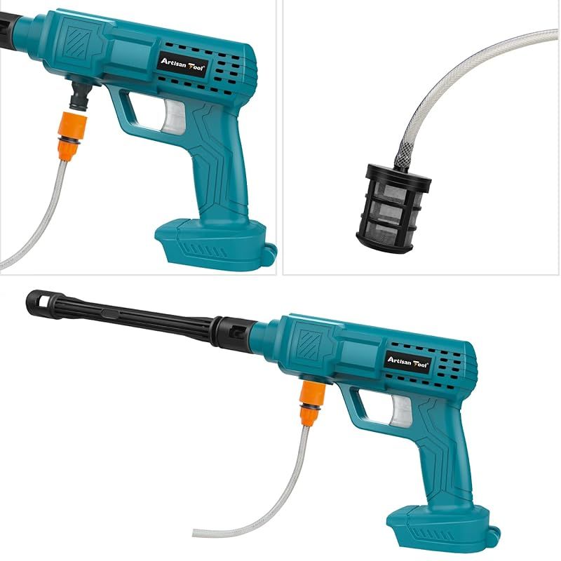 独自強化版】充電式高圧洗浄機 （青）コードレス高圧洗浄機 18Vマキタ