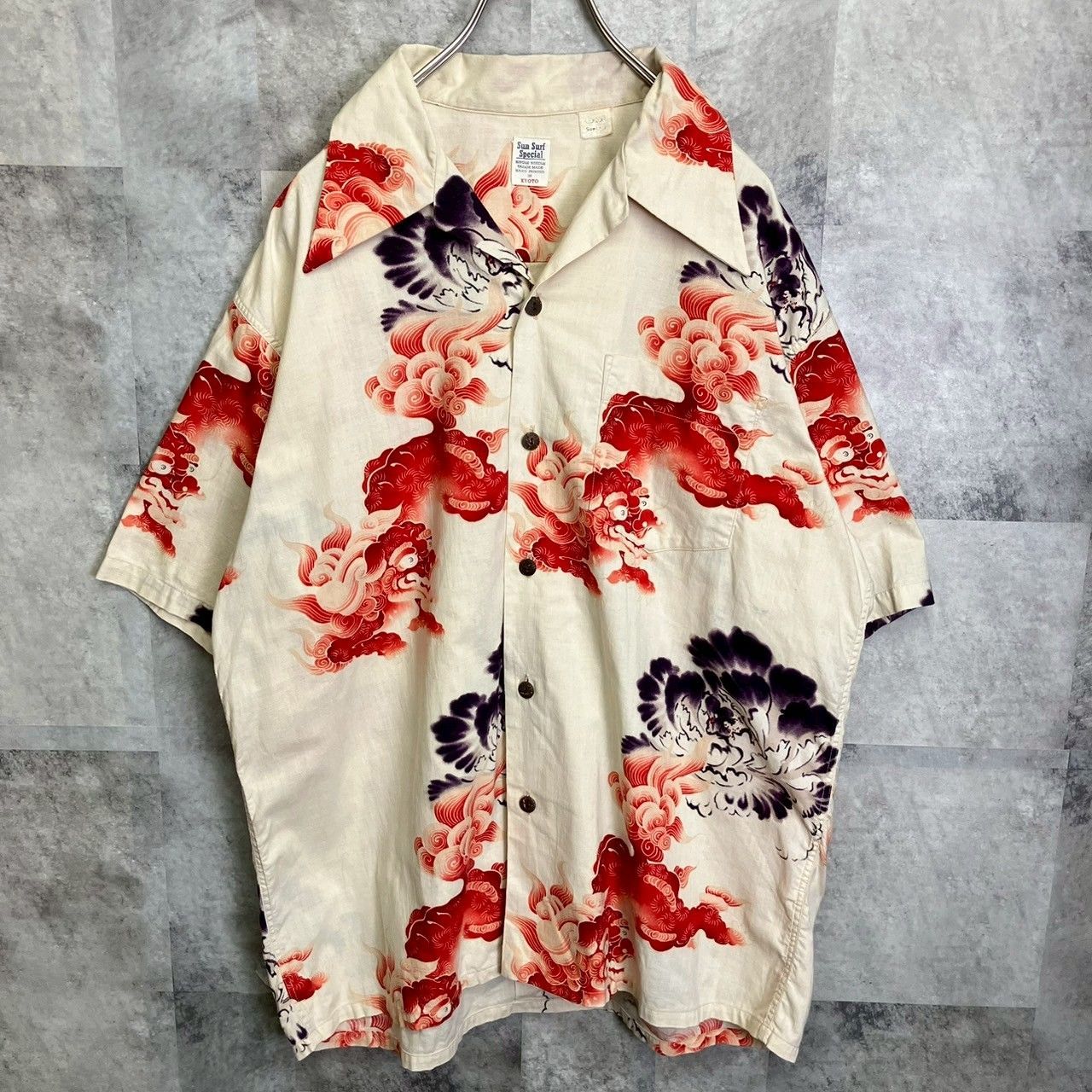 SUN SURF 唐獅子牡丹 アロハシャツ スペシャルエディション Lサイズ 