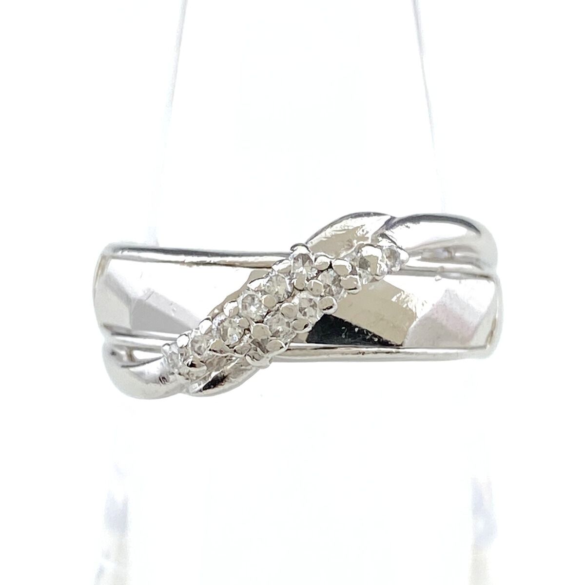 メレダイヤ デザインリング プラチナ 指輪 リング 12.5号 Pt900  