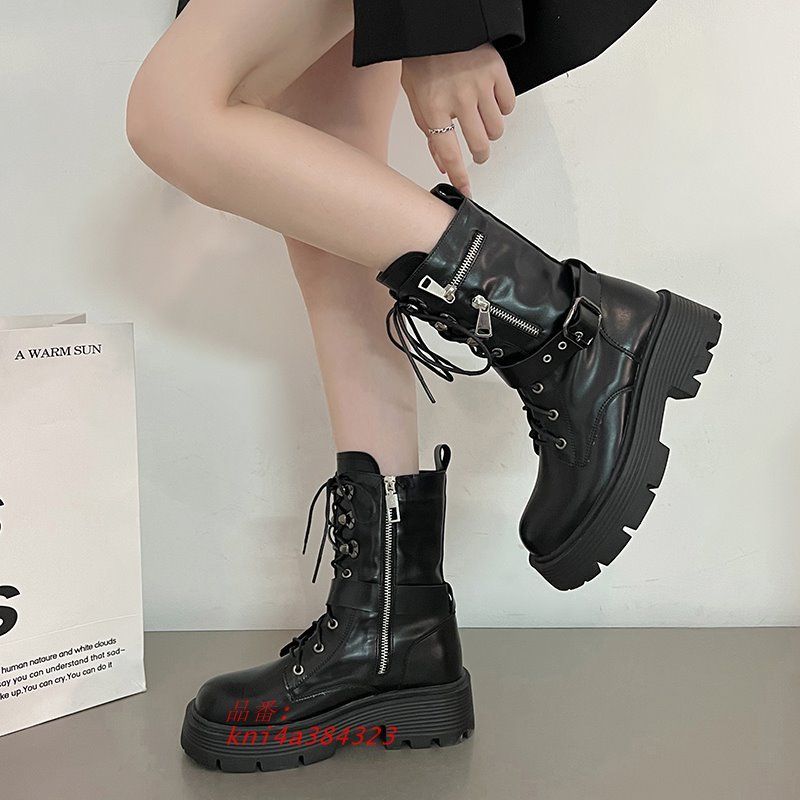 厚底ショートブーツ韓国ファッションレディース7SHO-42