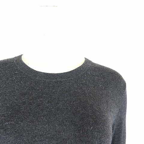 ザラ ZARA ニット トップス ストレッチ クルーネック ボタン装飾