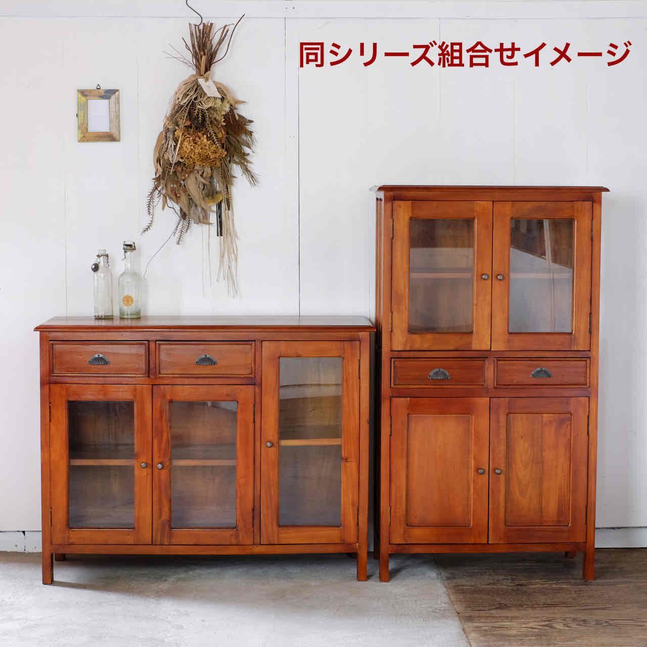 新品 アジアン ハイキャビネット コロニアル カフェ cafe サイドボード