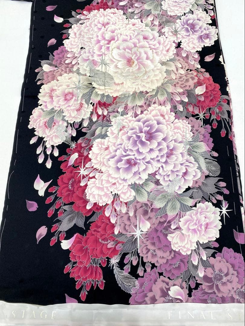 振袖 仮絵羽 FINALSTAGE 刺繍 銀彩 正絹 未仕立て品 八掛付 - メルカリ