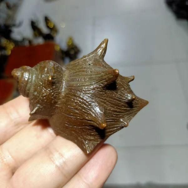 銅 細工 サザエ 茶台茶寵 茶道具 香道具 蓋置 置物 銅製 - メルカリ