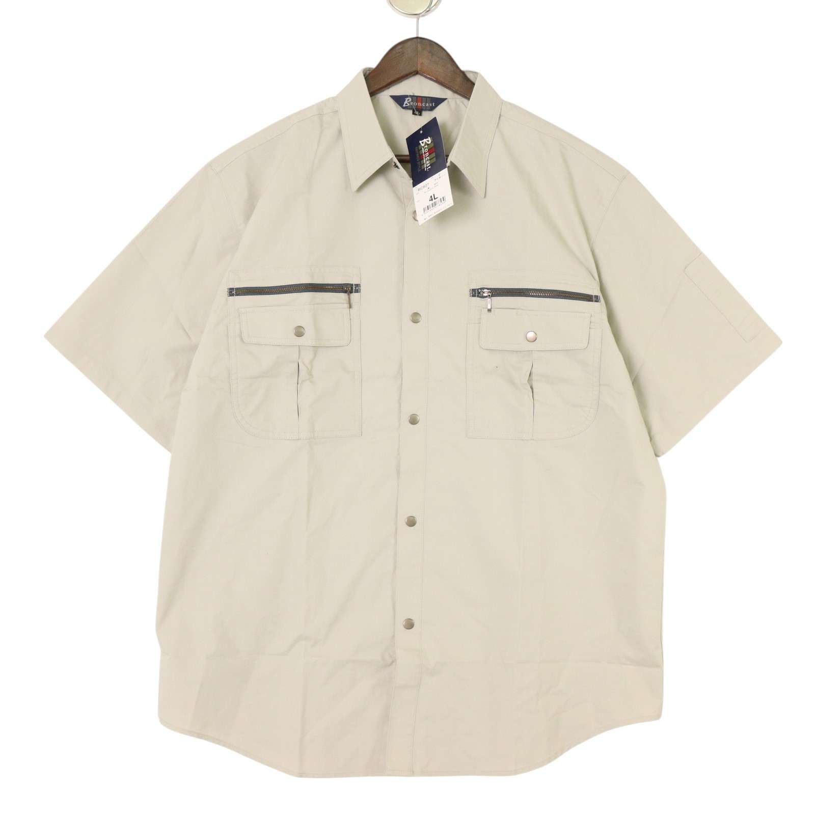 新品 未使用】 Broncast ブロンキャスト 春夏☆ 半袖 ワーク シャツ Sz 