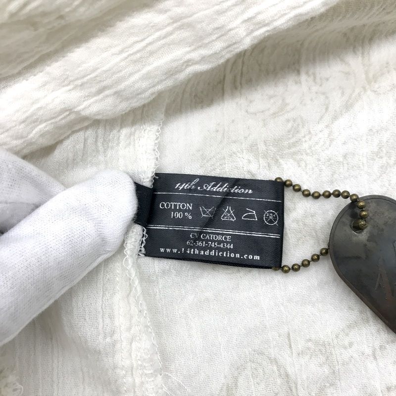 14th Addiction 長袖 シャツ 安い ボタンシャツ 総柄 ロングスリーブ