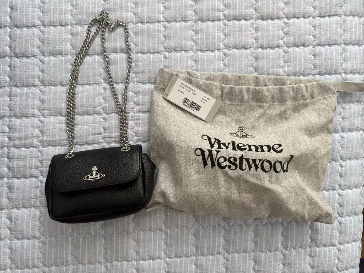 Vivienne Westwood ヴィヴィアン ウエストウッド レビガン グレイン チェーン パース ブラック