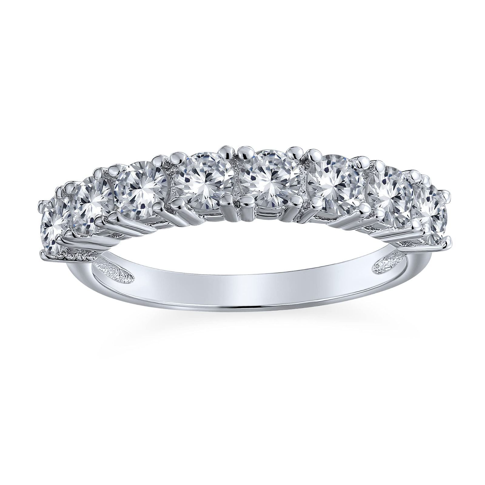 Jewelry CZスタッカブル記念日ウェディングバンドリング