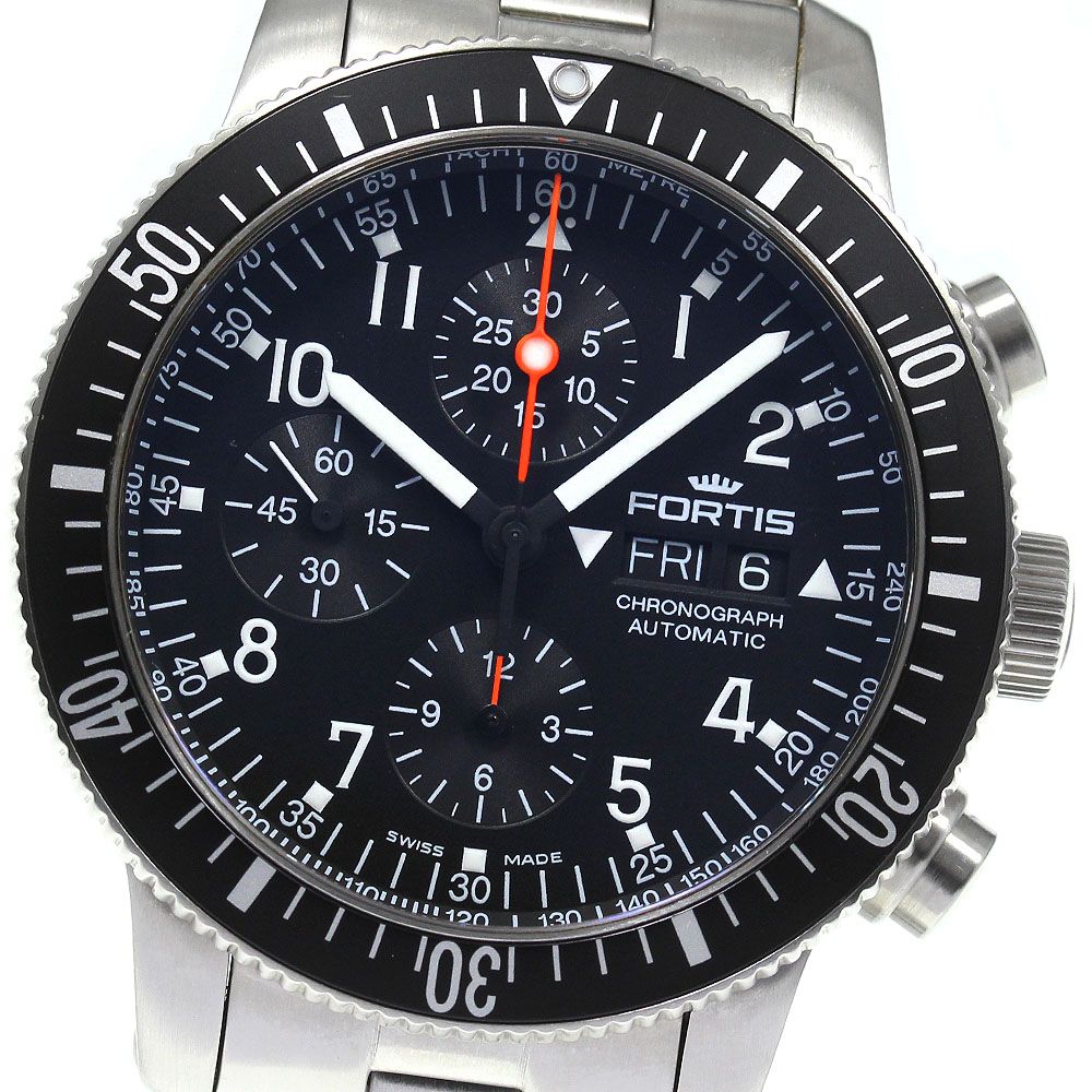 フォルティス FORTIS 638.10.141.4 B-42 コスモ ノート クロノグラフ デイデイト 自動巻き メンズ良品保証書付き_746565  - メルカリ