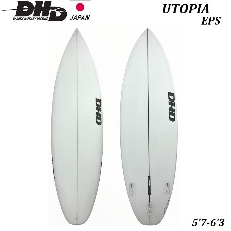 送料無料 特典付 2025 DHD SURFBOARDS サーフボード UTOPIA EPS 日本正規品 5 9 ディーエイチディー ユートピア エポキシ ダレン ハンドレー ジャパン FCS2 DARREN HANDLEY DESIGN クリア