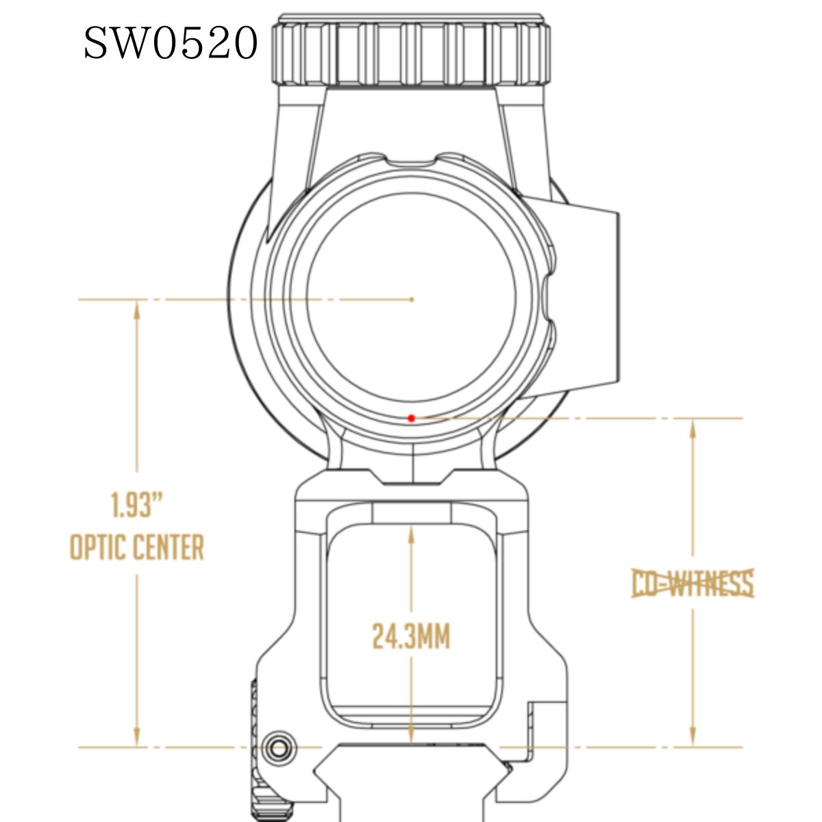実物 Scalarworks スカラーワークス MRO LEAP Mount スカラーワークス ドットサイトマウント Trijicon MRO用 1.57インチ