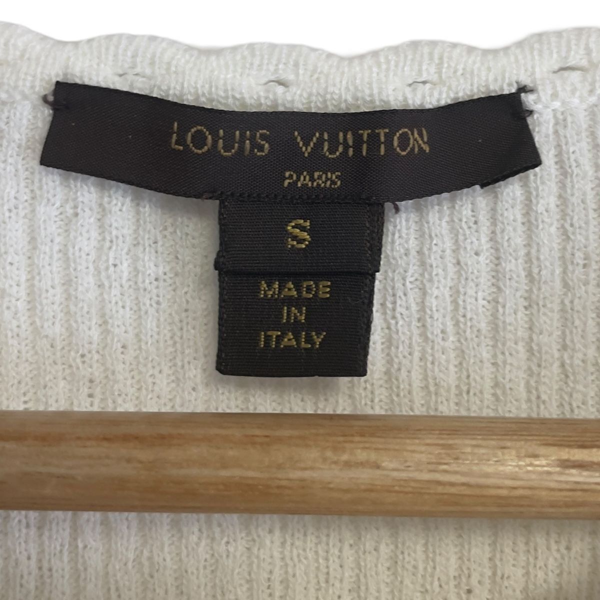 美品 LOUIS VUITTON ルイヴィトン 七分袖 リボン リブニット