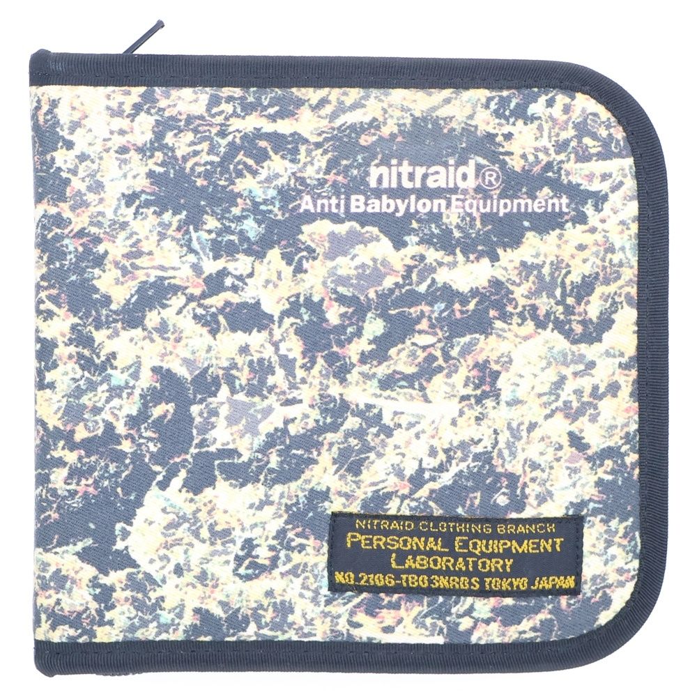nitraid ナイトレイド リアルウィード 総柄 ジップCDケース イエロー