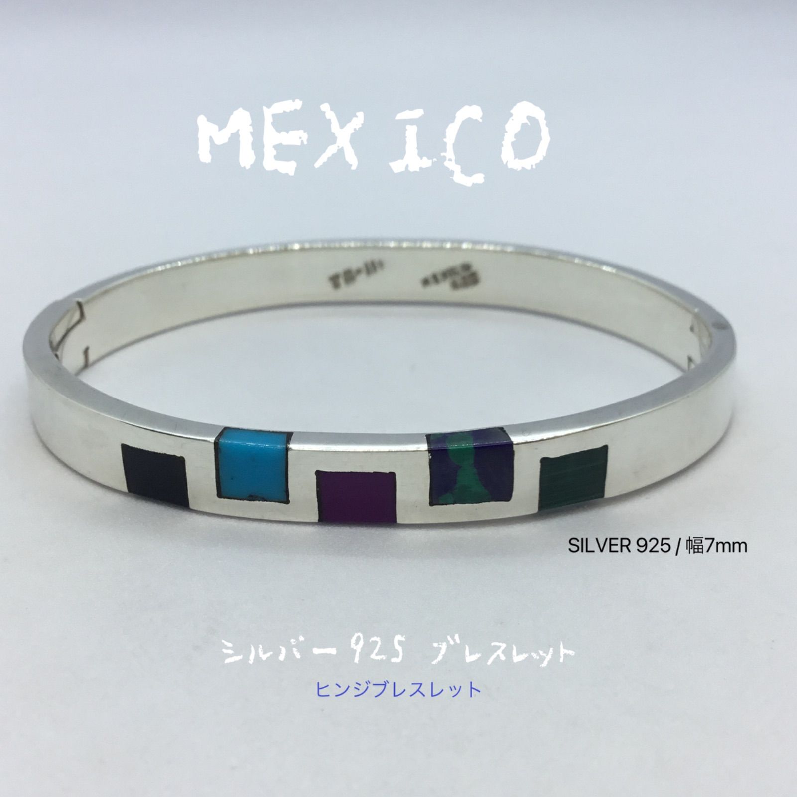 ブレスレット メキシコ シルバー 925 メンズ ビンテージ