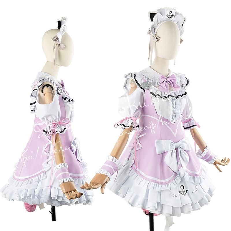 Hololive ホロライブ Vtuber 湊あくあ 猫耳メイド服 コスプレ