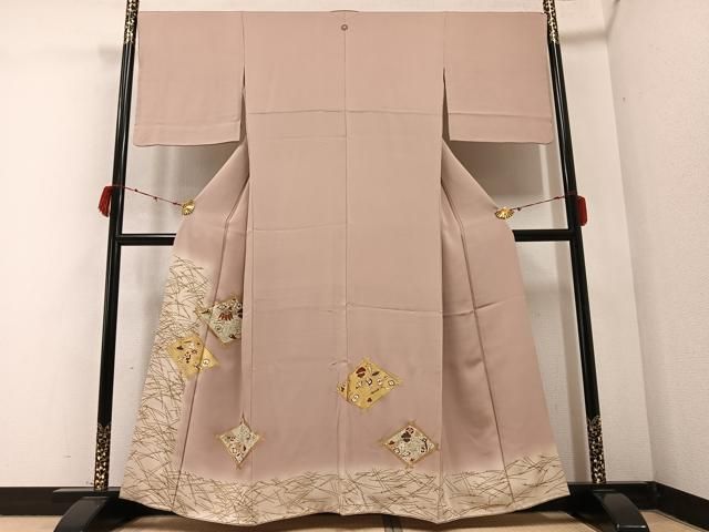 平和屋着物●豪華色留袖 駒刺繍 宝尽くし 暈し染め 金彩 鈴乃屋扱い 正絹 AABB3650ph